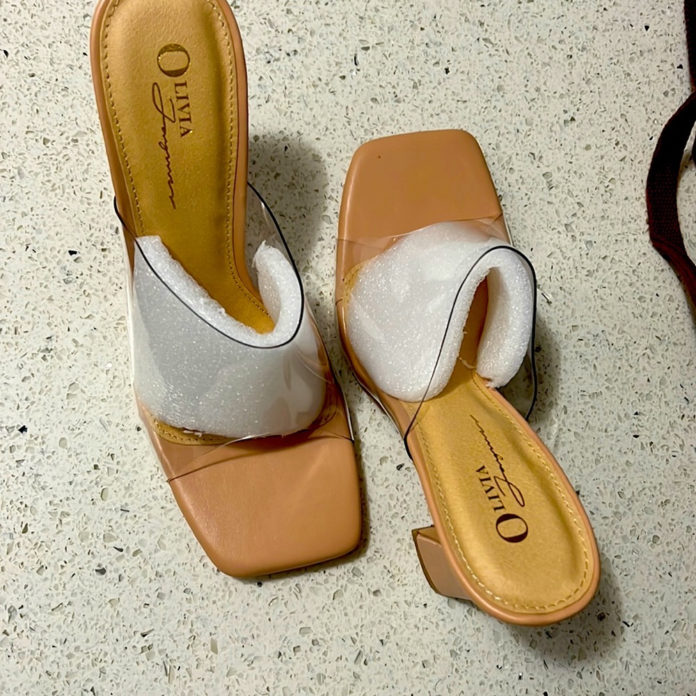 Clear High Heel Mules